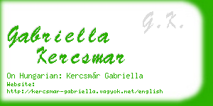 gabriella kercsmar business card